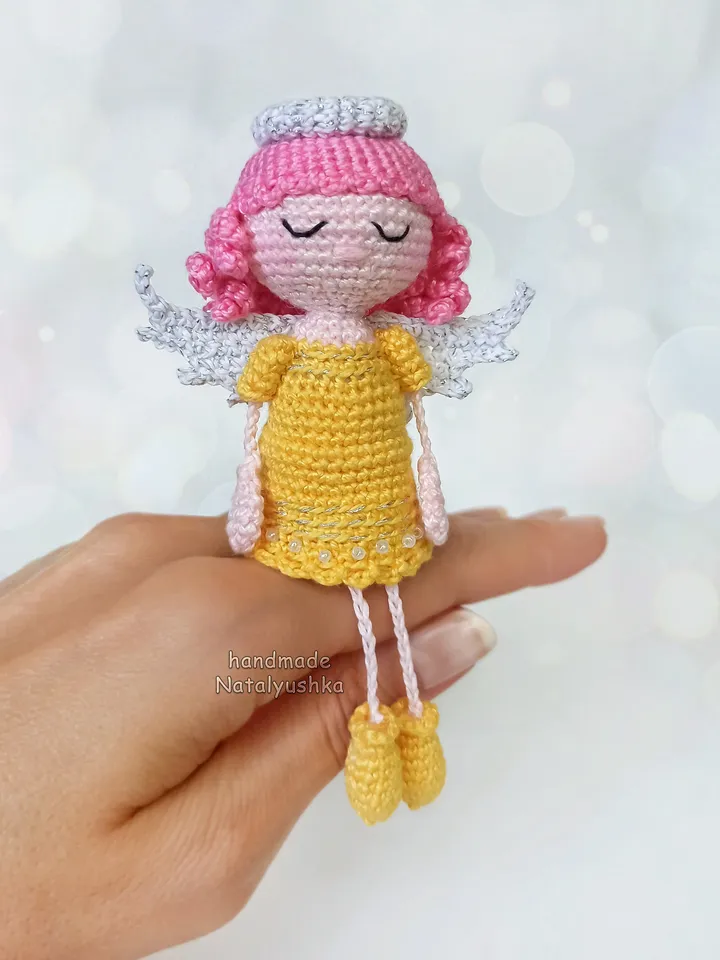 Hanging Guardian Angel girl, keychain, Birthday gift, Decoration Angel, Christmas gift, Nursery decor.