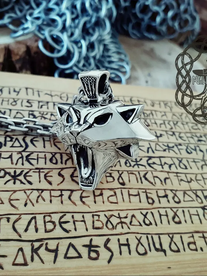 Witcher Medallion, Cat School Medallion, Cat Pendant, Sterling Silver Cat Pendant, Cat School Necklace