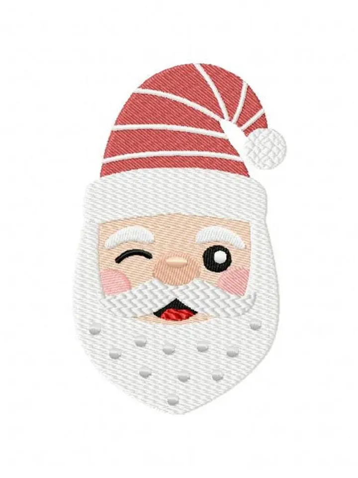 50% off,Santa Claus AppliqueDesign- Christmas Applique Embrodery Design For Children- Santa Face Machine Embroidery Design-7 Size Degital