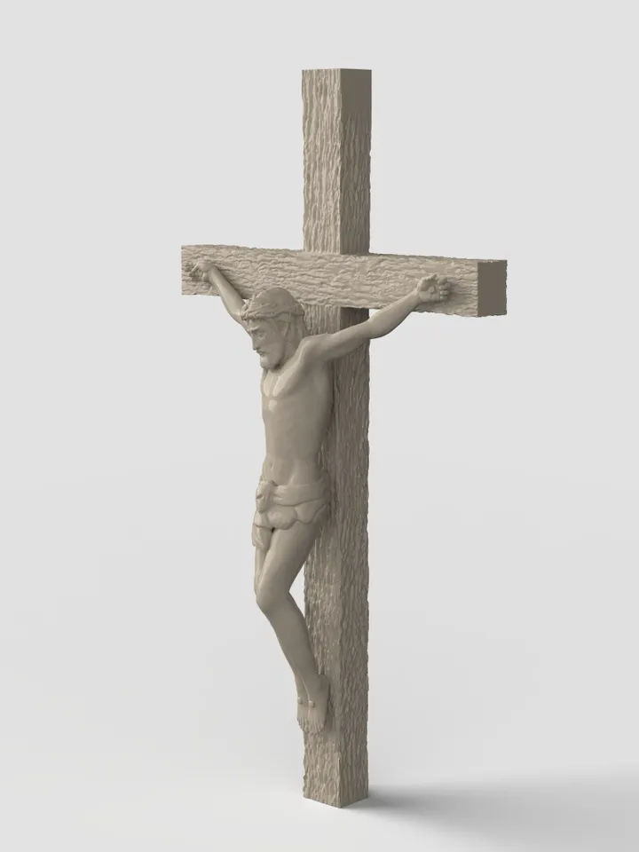 3D Model STL CNC Router file 3dprintable Catholic Cross Set 2
