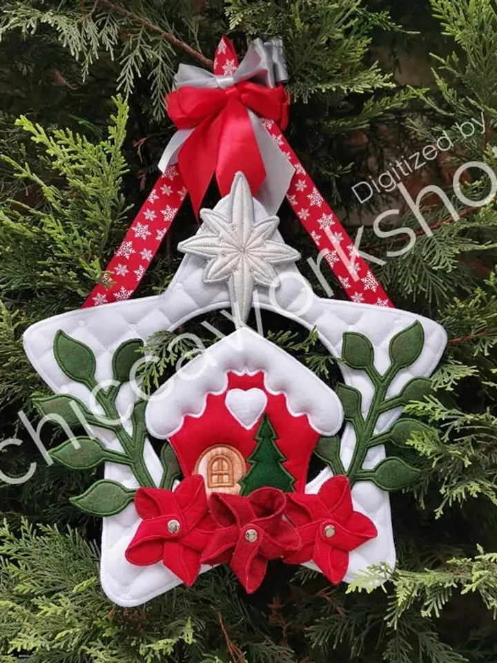 ITH Stella di Natale - Ricamo a macchina con tutorial