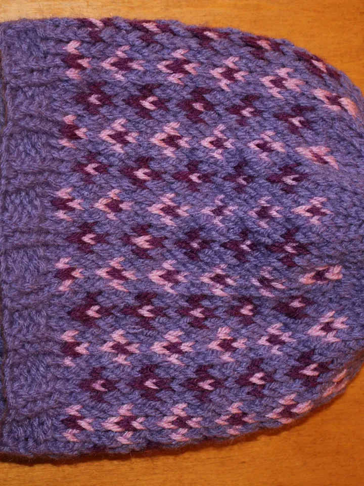 Purple and Pink Baby Hat for New Babies, Newborn Crib Hat, Expectant Parents, Baby Shower Gift Idea, Crochet Lace, Little Girls and Moms Hat