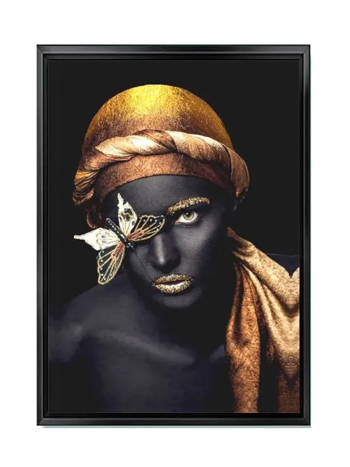 African Woman Print on Canvas , Floating Frame Option, Modern Wall Art, Extra Large Canvas Wall Art