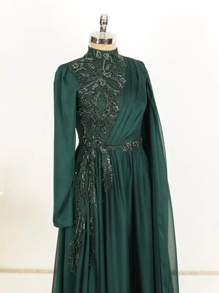 AHUNARE HIJAB - Wedding Dress, Muslim Evening Gown, Nikah, Islamic Wedding, Engagement, Bridesmaid