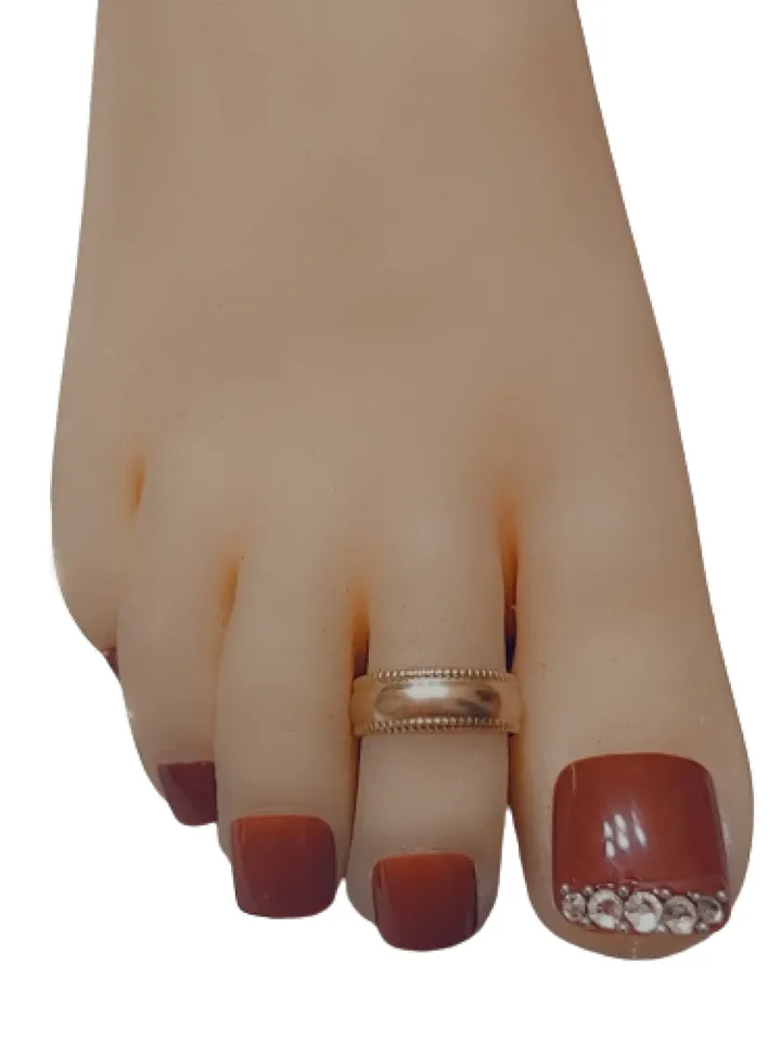 Wide Gold toe ring · 14k Gold thick toe ring · Gold toe ring · Adjustable toe ring · plain toe ring · toe ring · toe ring for Indian Women