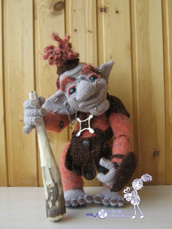 Tutorial: TROLL WARRIOR Terrible. Crochet pattern version 3*