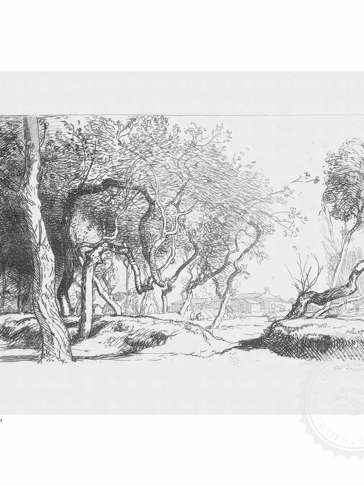 Twisted Tree Vintage Sketch Art Print, Landscape Drawing, Printable Artwork, Wall Decor | 189