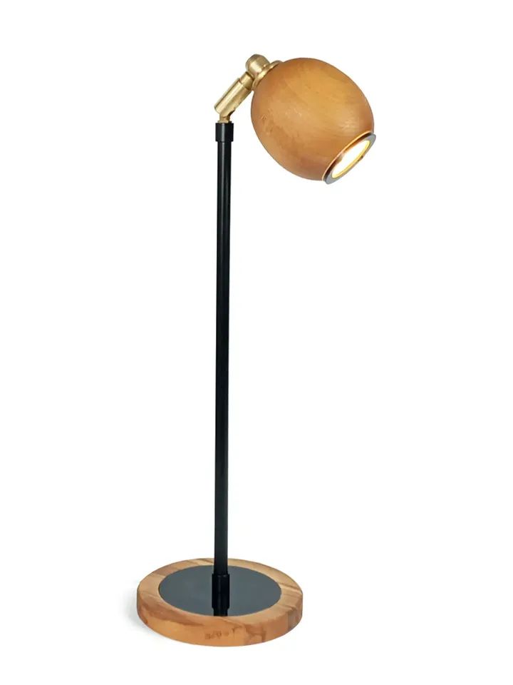 LED table lamp, modern desk light, wooden lamp