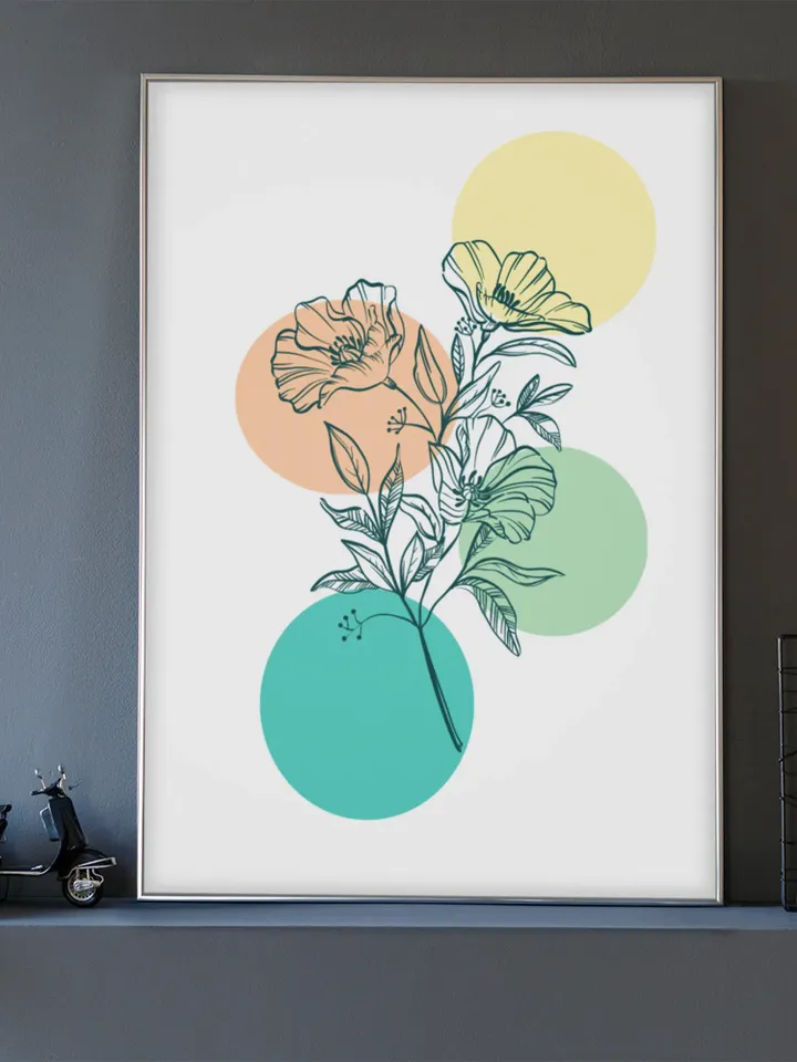 Flower Wall Art, Flower Painting, Canvas Wall Art