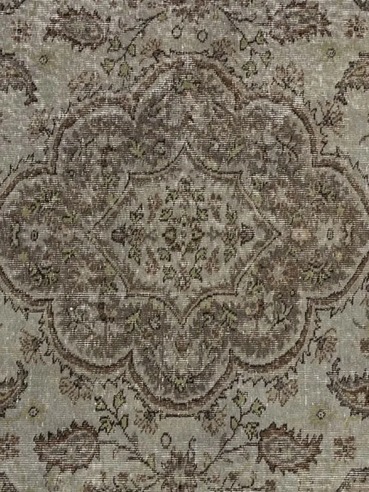 Turkish Rug, Gray Turkish Rug for living room , Vintage Carpet 192 x 296 cm