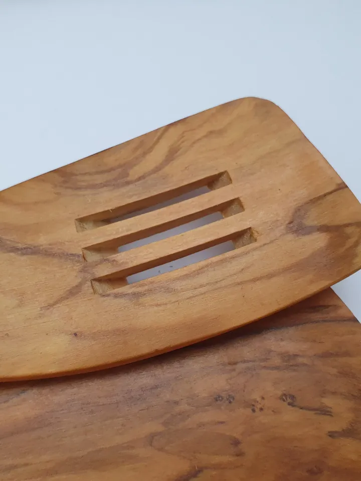 Set of 2 Big Handle Curved Spatula, Normal and Slotted Spatula 32 cm / 12.60" - Handmade Cooking Utensils - AKwood #Z01