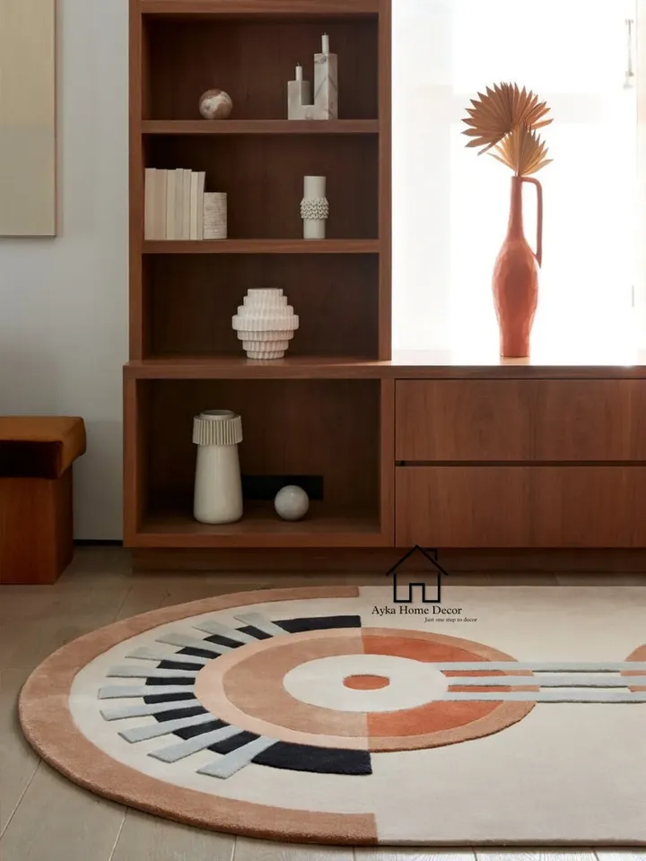 Modern Abstract Irregular Shape Colourful rugHandmade Area Rug Hand Tuft Rugs Morden Rugs for Living Room Rugs Bedroom rug Designer Area Rug