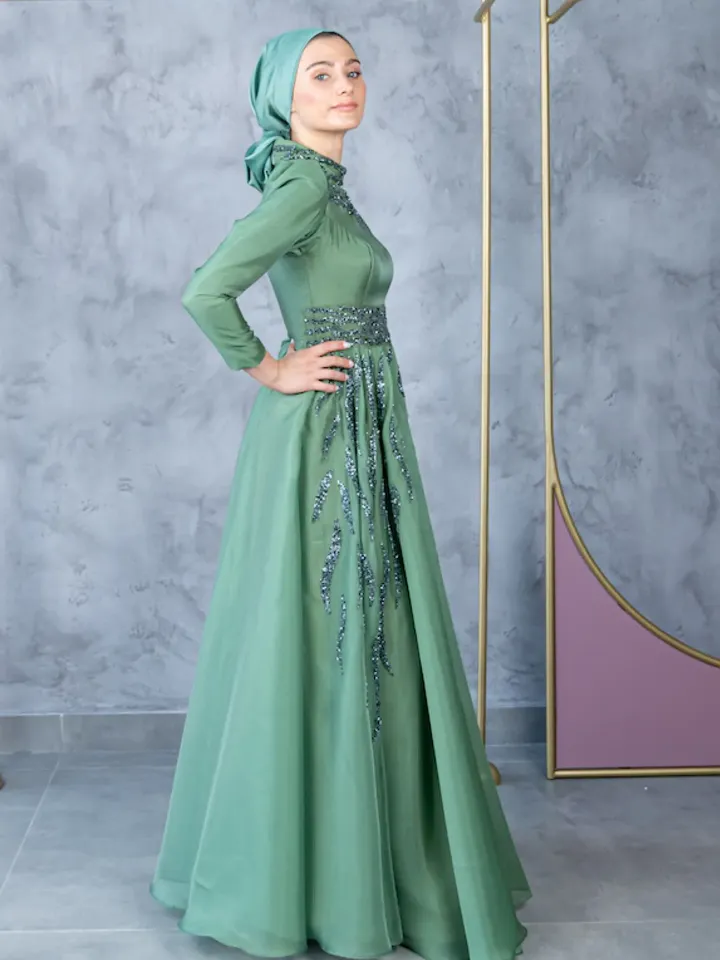 Ahunare Wedding Dress, Muslim Evening Gown, Nikah, Islamic Wedding, Engagement, Bridesmaid, Maxi Dress
