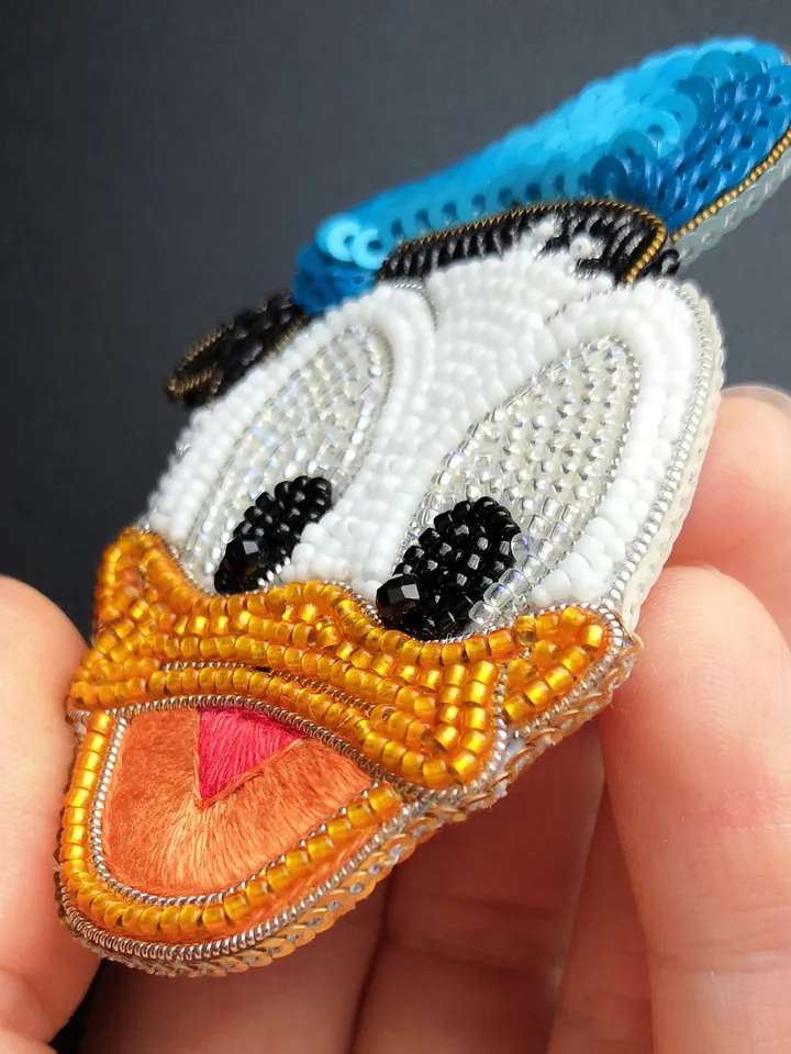 Disney pin Donald duck brooch handmade brooch handmade gift