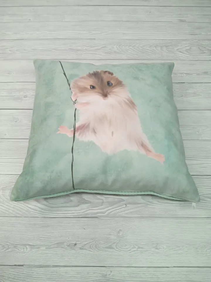 Pillow with an animal print, decorative pillow, velvet pillow cover