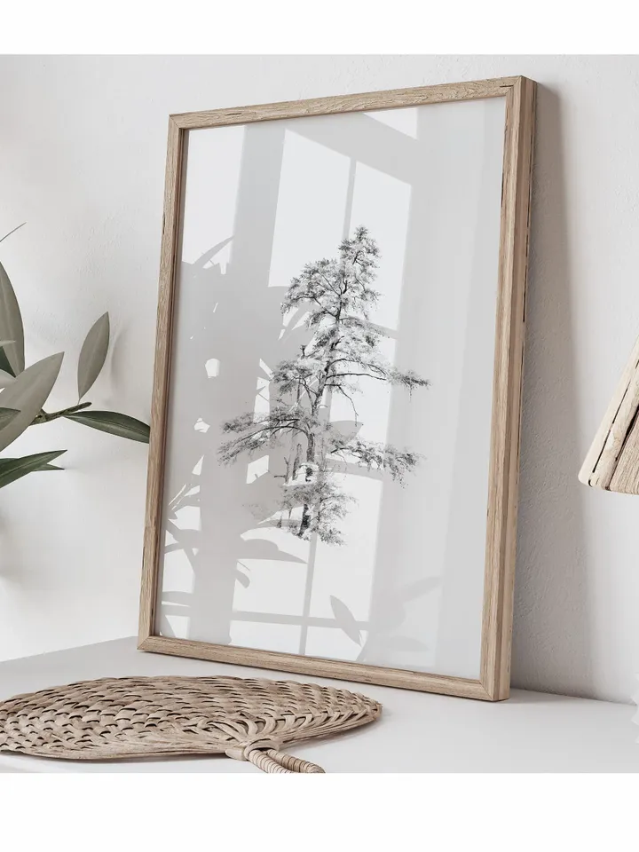 Antique Pine Tree Sketch, Vintage Art Print Digital Download, Minimalist Printable Wall Decor | 62