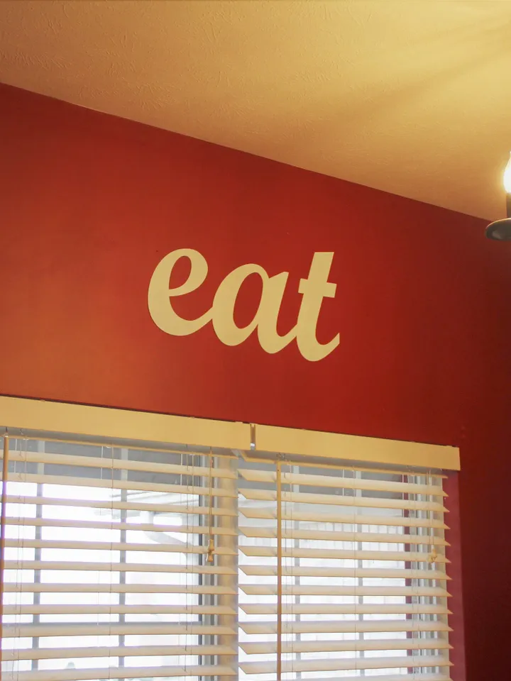 eat metal wall word art, eat cursive wall hanging, eat cursive design Wall Sign