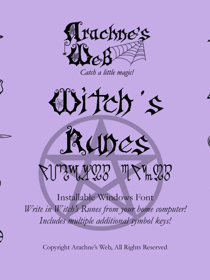 Type Witches Runes on your Computer! Easy Install Witch's Runes Font, Simple Install Witches Runes, Type Runes in Word, Photoshop and more!