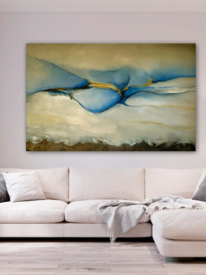 Scandinavian style, Nature inspired wall decor, Large wall art, Abstract landscape painting, Oil painting on canvas, Abstract painting