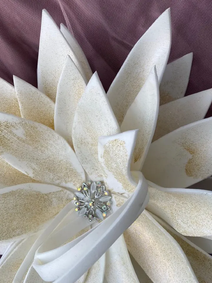 Large Lotus hat Kentucky Derby Flower fascinator Bridal Headpiece Floral headband Bride accessory Tea Party