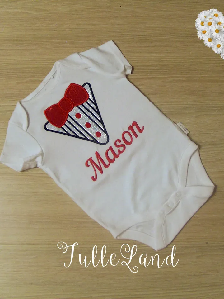 Tuxedo Red 1st birthday for Boy Design Applique for Machine Embroidery