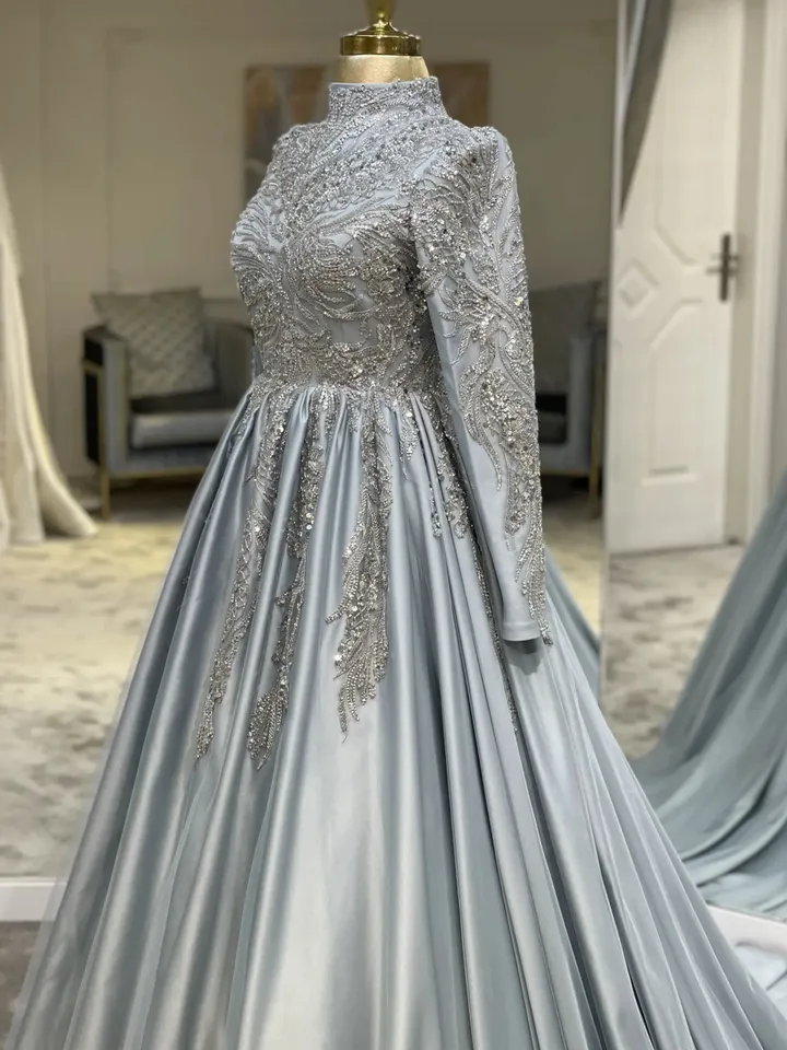 AHUNARE HIJAB - Wedding Dress, Muslim Evening Gown, Nikah, Islamic Wedding, Engagement, Bridesmaid