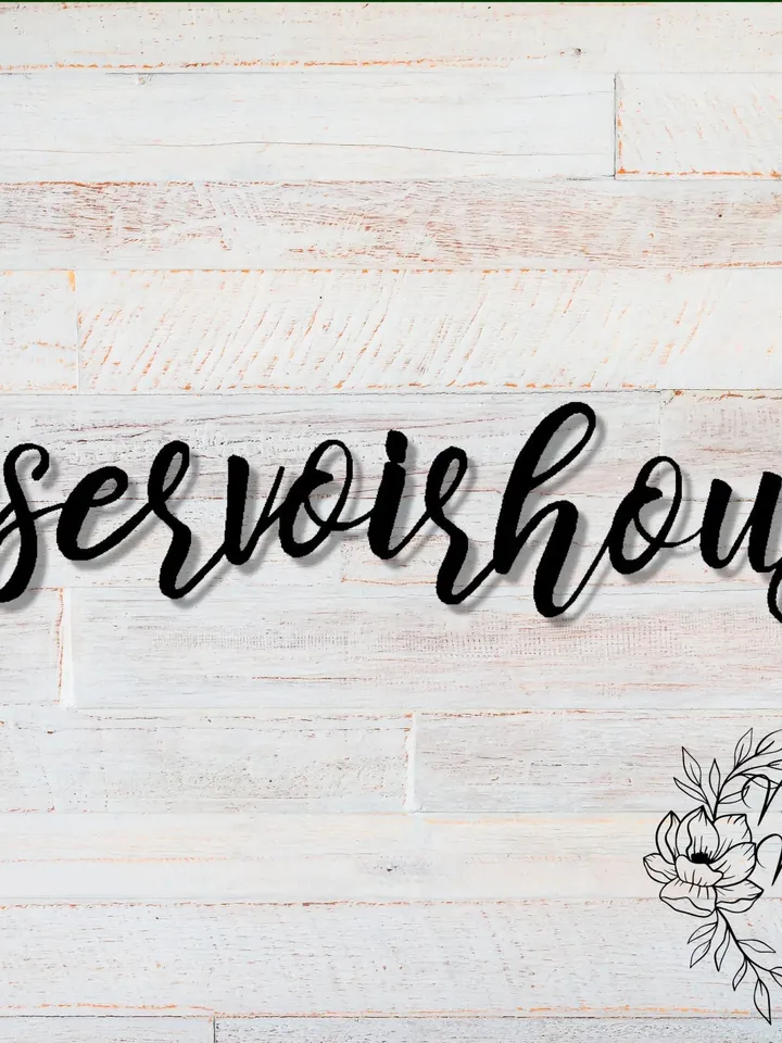 Reservoir House sign, Reservoirhouse Metal word sign, Reservoir cursive wall art, Reservoir Decor, Summer Decor, Lake House Decor