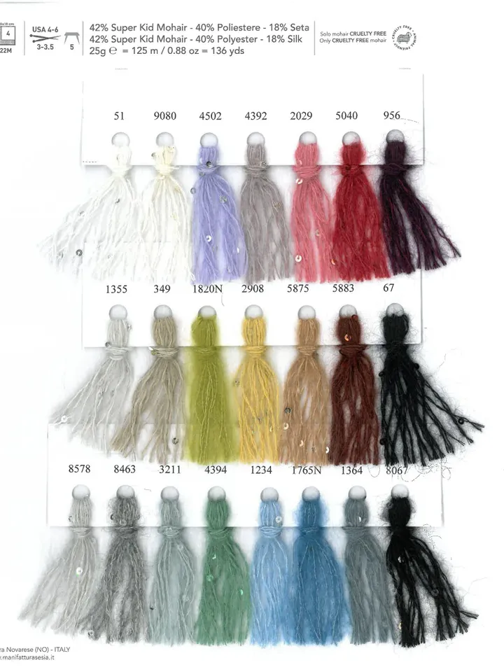 Sesia Bluebell Mohair blended Silk with sparkling sequins <MADE IN ITALIA>