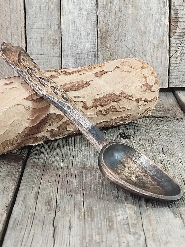 Ninth anniversary gift, Willow wood gift, Wedding anniversary willow, Handmade wooden teaspoon, Small measuring spoon
