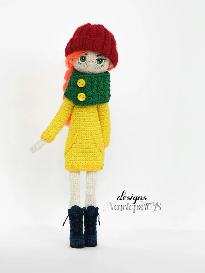 Pattern Crochet Outfit for Doll Jenny, crochet clothing for doll, amigurumi crochet pdf tutorial