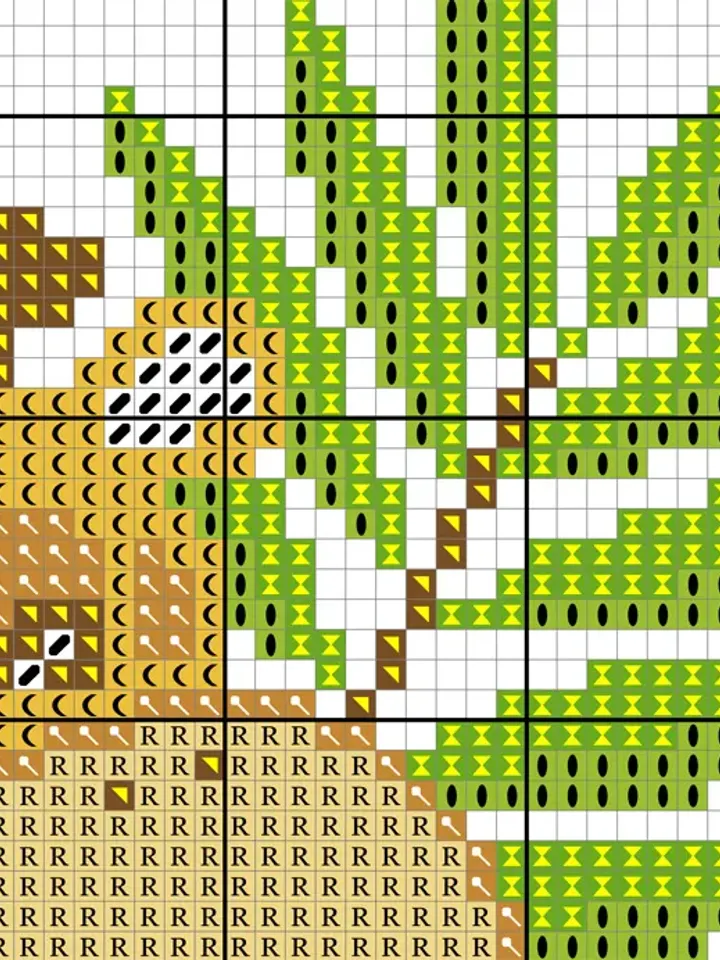 Little giraffe Cross Stitch Pattern. Nursery Cross Stitch Pattern.