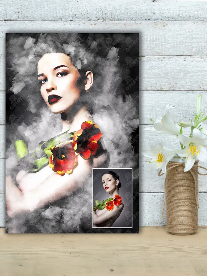 Custom Portrait From Picture, Watercolor Portrait Art, Portrait From Photo, Gift From Kids, Gift From Family, Christmas Gift From Wife