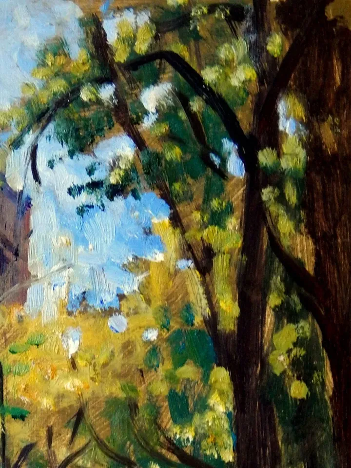 9x12 New York City Landscape Painting - Central Park/Autumn on Fifth Ave NYC - Oil on Panel, Impressionist Cityscape, Original Fine Art