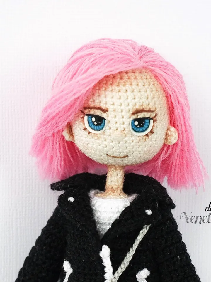 Crochet Doll with clothes Pattern, crochet doll in removable clothes, crochet doll tutorial pdf