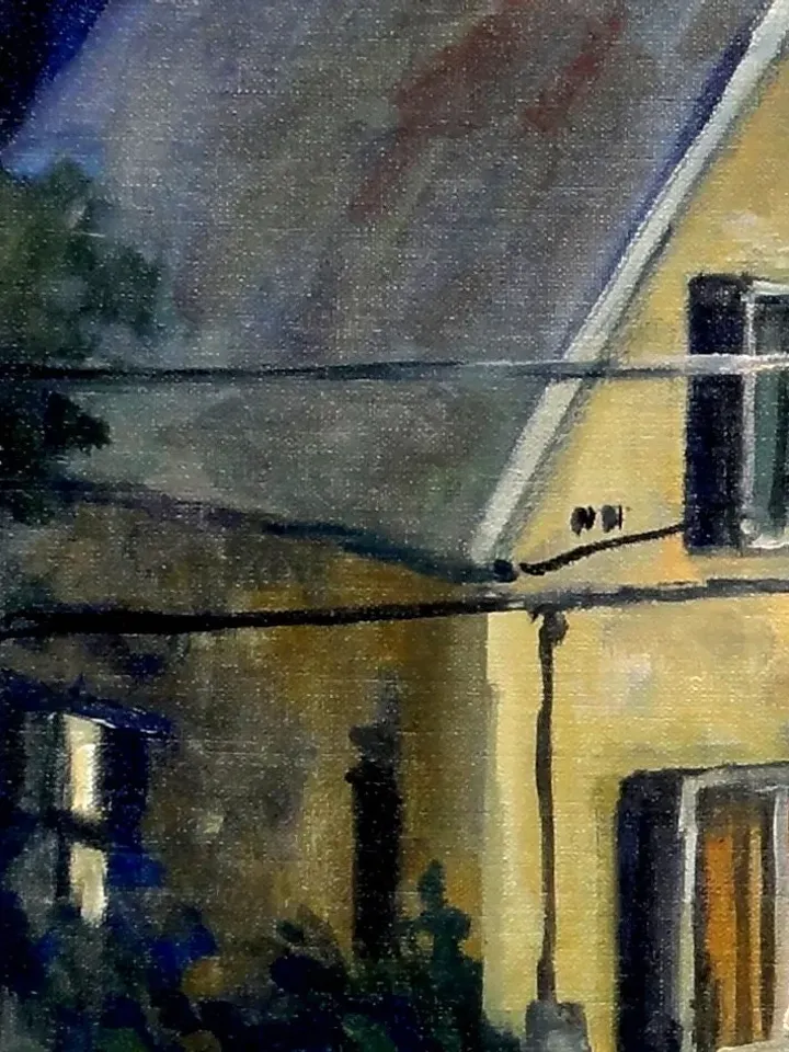 Large Original Night Scene Landscape Painting - Summer Nocturne - 24x30 Oil on Linen, Plein Air Impressionist Fine Art, Signed Original