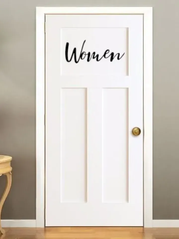 Men Women Restroom Sign, Metal Word Sign, Restaurant Restroom Decor, Public Bathroom sign,