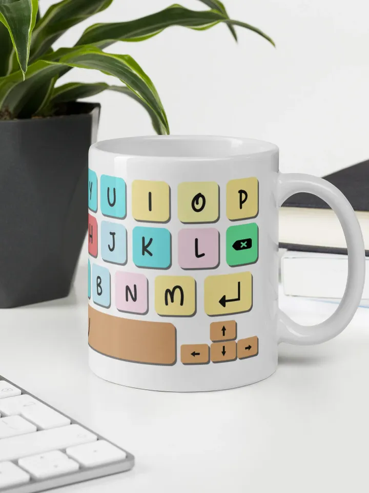 White glossy mug