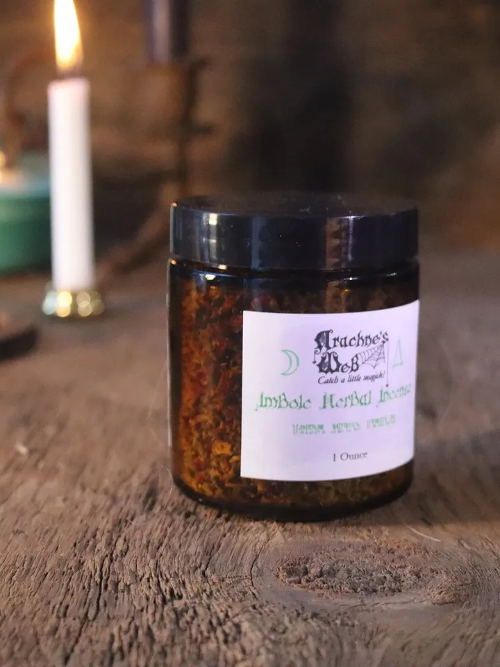 Imbolc Offering Herbs, Imbolc Incense, Handcrafted Imbolc Offering, Herb and Essential Oil Incense