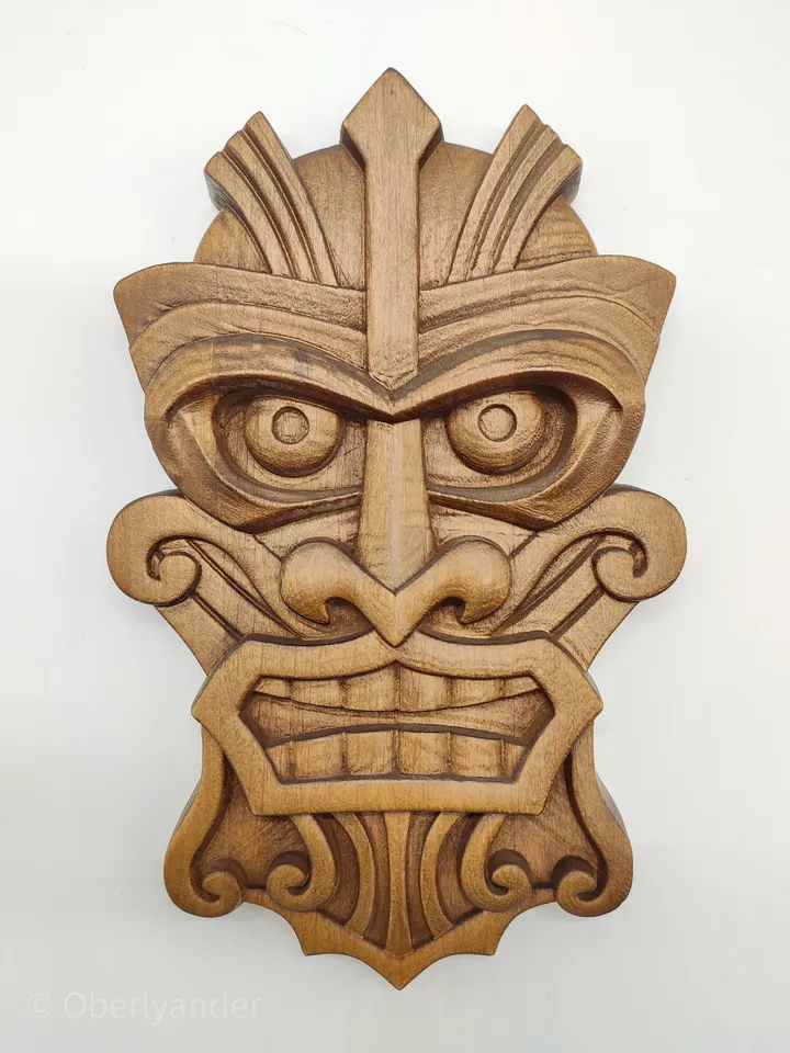 African wood Tiki mask, Wooden Tiki Mask, Wood decor, wall decor, wall panel, wooden wall panel, wooden mask, hawaiian mask, carved mask