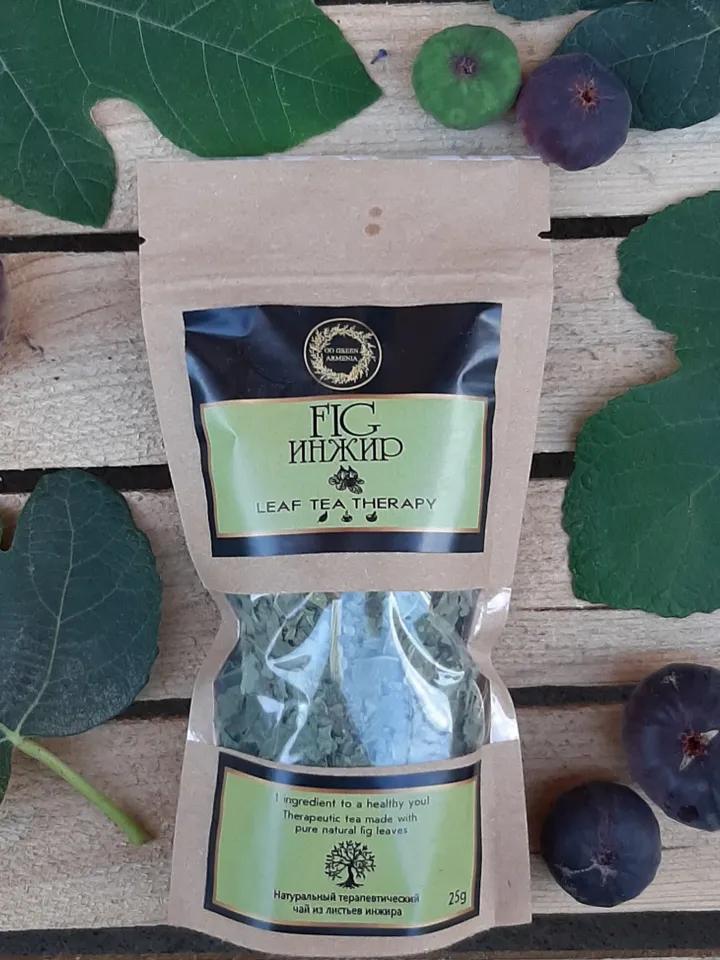 GGW Armenian Fig Leaf Tea Therapy, Regulates Blood Sugar, Unique hint of fig Taste, All Natural, Enjoy GGW Fig Leaf tea with our Raw Honey