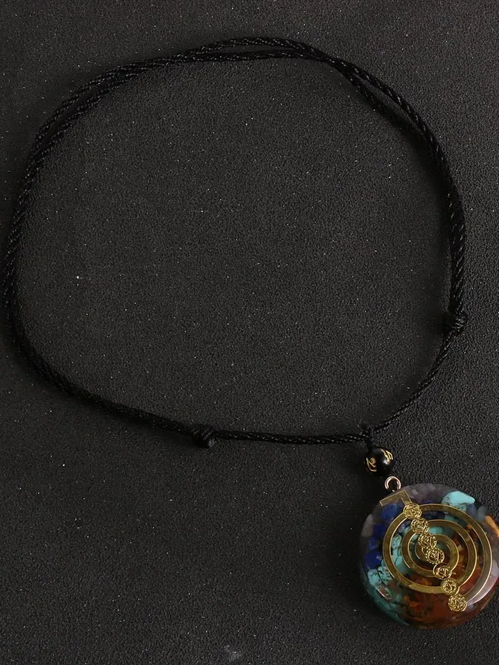 7 Chakra Crystal Pendant Necklace, Chakra Necklace, Rope Chakra Necklace, EMF Protection Necklace, Healing Crystal Necklace, Chakra Jewelry