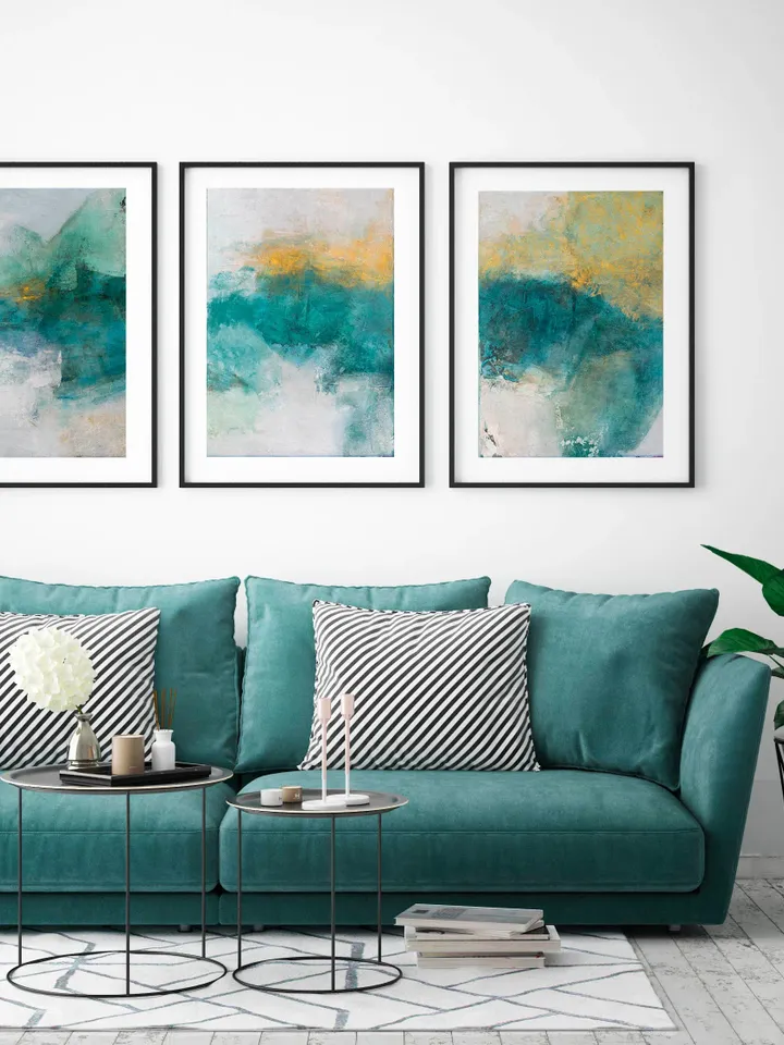 Abstract Painting, Aesthetic Room Decor, Warm Living Room Decor, Modern Line Drawing, Elegant Painting,Set of Three Abstract Prints,Art Gift