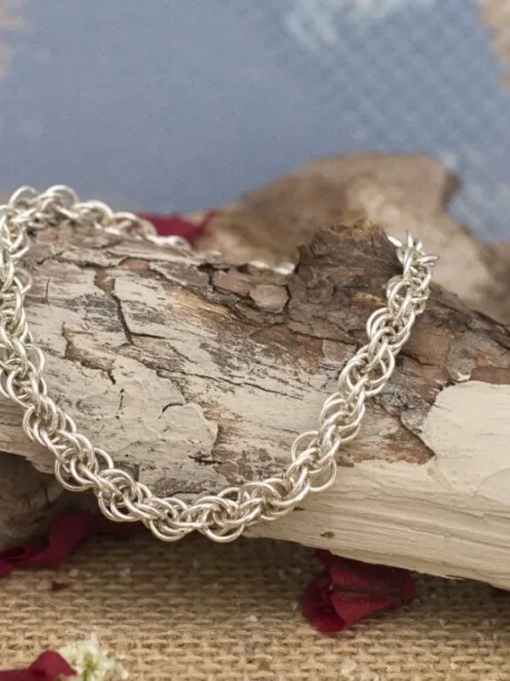 Sterling Silver Criss-Cross Chain Bracelet