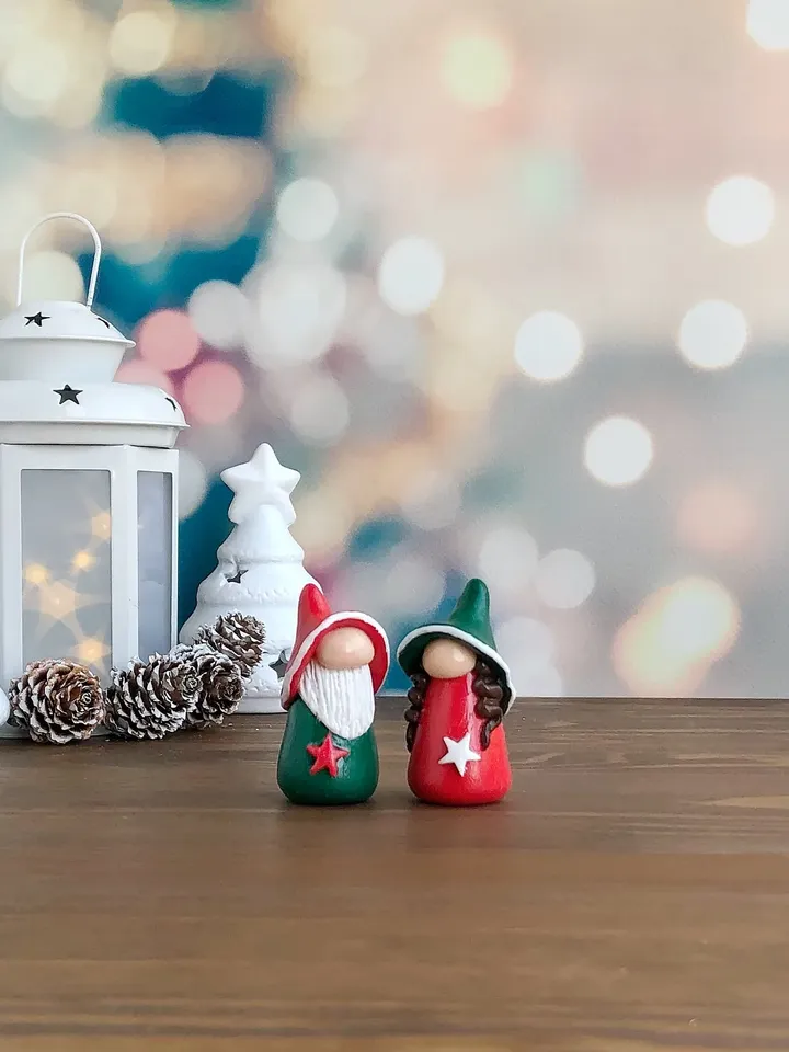 Christmas figurine gnome, Christmas decor, Plant decorations for pots, Mini gnome Grinch, Miniature gnomes Santa, Fairy