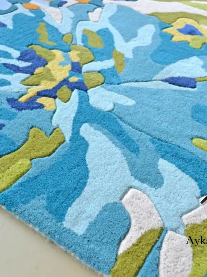 Ayka HandMade Tufted 100% Fine wool Trending carpets and rugs for Living Room and for kids room / Hall Rugs / Office Rug / Christmas Gift