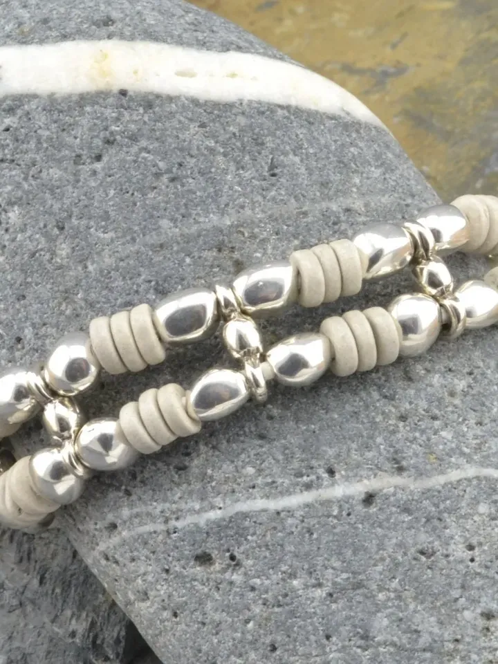 Beaded Bracelets for Women, Double Strand Bohemian Bracelet Uno de 50 Style, Girlfriends Valentines Gifts for Her, Leather Cord Bracelet