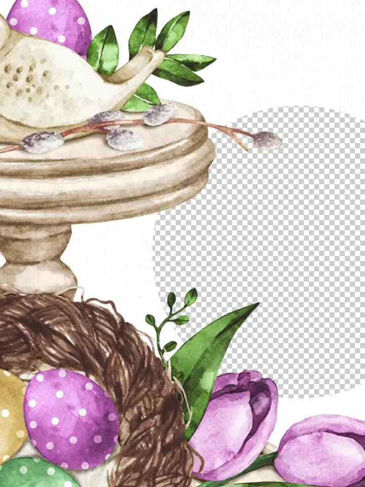 Easter Tiered Tray Design. Png File, Hand Drawn graphics. Digital Download. OliArtStudioShop