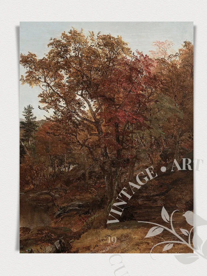 Landscape Triptych Wall Art, Vintage Autumn Prints, Large set Antique Oil Painting, Digital Downloadable Home Decor | 318 S3