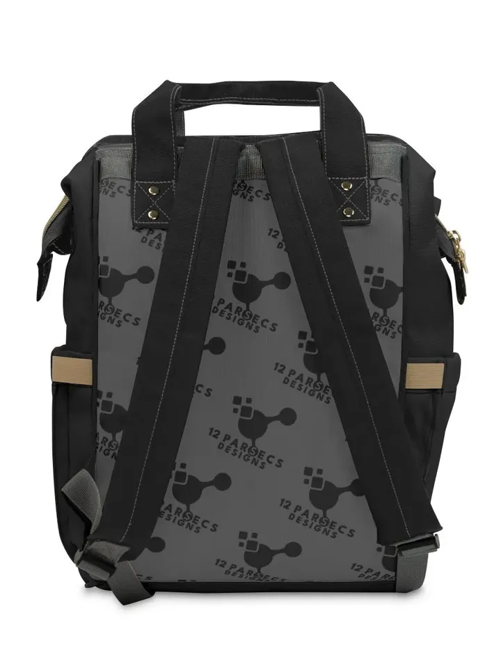 12 Parsecs Designs TTRPG DnD Backpack | Tabletop Roleplaying Game Bag, LARP Backpack, Wargaming Organizer, Skull and Bones, Gift for Geeks