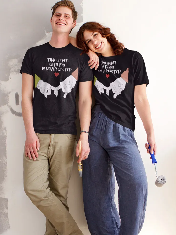 Time Spent With You | Never Wasted | Couples | Unisex t-shirt